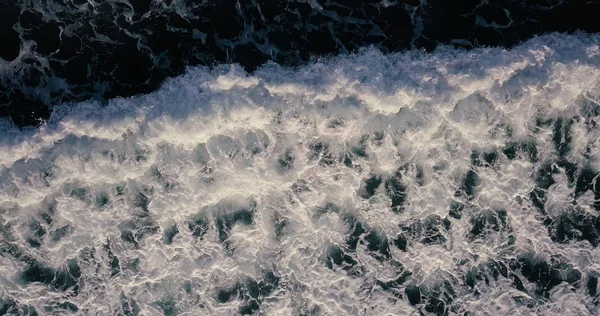 Vista Aérea Bela Ondas Mar Drone Imagem Estoque Cor Azul — Fotografia de Stock