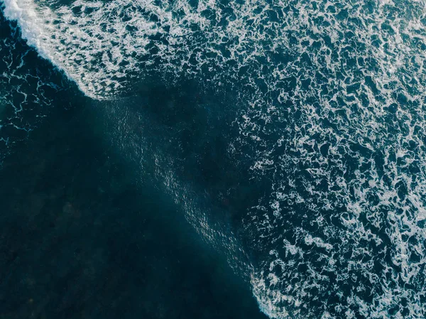 Vista Aérea Mar Vista Superior Incrível Fundo Natureza Cor Azul — Fotografia de Stock