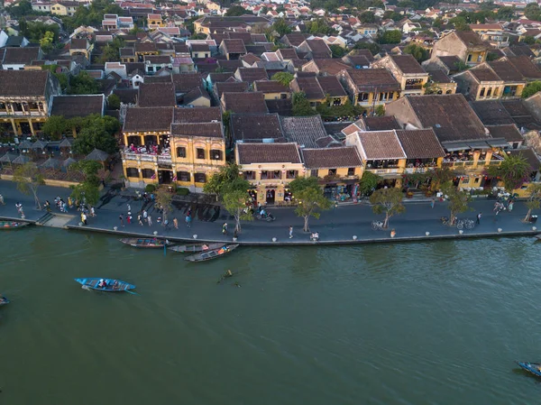 Luchtfoto Van Hoi Een Oude Stad Oude Stad Hoian Royalty — Stockfoto