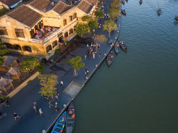 Vista Aérea Hoi Casco Antiguo Ciudad Antigua Hoian Royalty Imagen — Foto de Stock