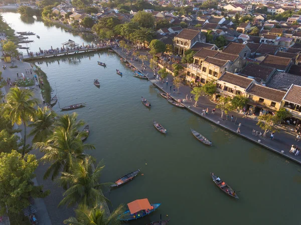 Vista Aérea Hoi Casco Antiguo Ciudad Antigua Hoian Royalty Imagen — Foto de Stock