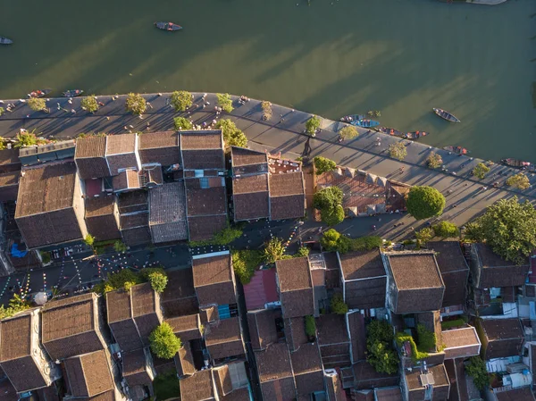 Vista Aérea Hoi Casco Antiguo Ciudad Antigua Hoian Royalty Imagen — Foto de Stock