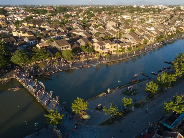 Vista Aérea Hoi Casco Antiguo Ciudad Antigua Hoian Royalty Imagen — Foto de Stock