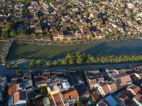 Vista Aérea Hoi Casco Antiguo Ciudad Antigua Hoian Royalty Imagen — Foto de Stock