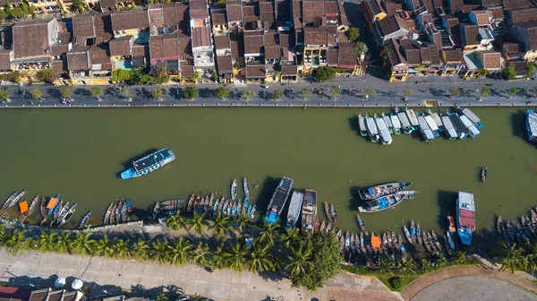 Vista Aérea Panorámica Hoi Casco Antiguo Ciudad Antigua Hoian Royalty — Foto de Stock