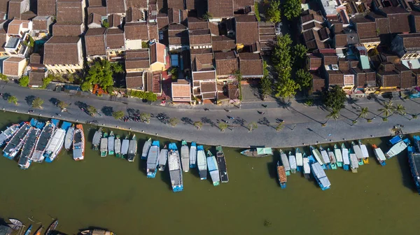 Légifelvételek Panorama Hoi Régi Város Vagy Hoian Ősi Város Minőségi — Stock Fotó