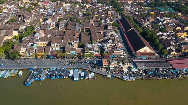 Panorama Van Tuinhotel Markt Luchtfoto Van Hoi Een Oude Stad — Stockfoto