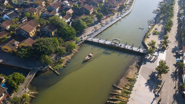 Havadan Görünümü Hoi Eski Bir Şehir Veya Hoian Antik Kenti — Stok fotoğraf