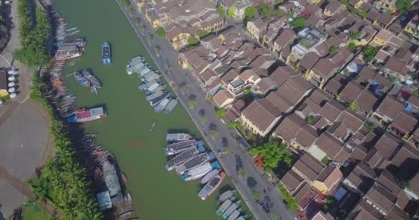 Aerial View Hoi Old Town Hoian Ancient Town Royalty High — Stock Video