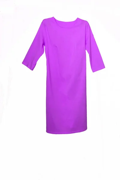Beyaz Arka Plan Üzerinde Zarif Renk Temel Elbise — Stok fotoğraf