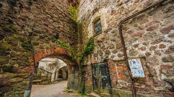Vyborg street, eski Finlandiya evde Vyborg şehir. Vyborg, Rusya 18 2018 olabilir