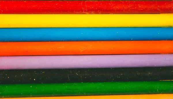 Crayon Tips Close Shallow Depth Field Dreamy Impressional Feel Rainbow — Stock Photo, Image