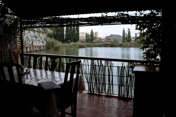 Bamboo Restaurant table overlooking the sea