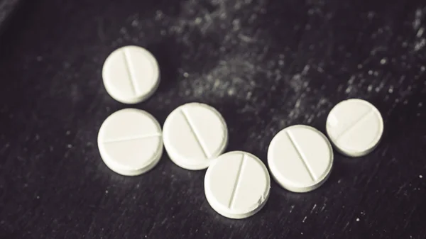 White Green Pink Orange Capsules Pill Spilled Out White Plastic — Stock Photo, Image