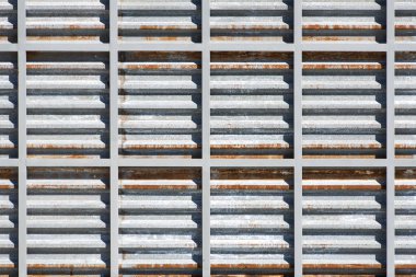 Paslı Grunge Metal dokusu. Demir ızgara arka planı