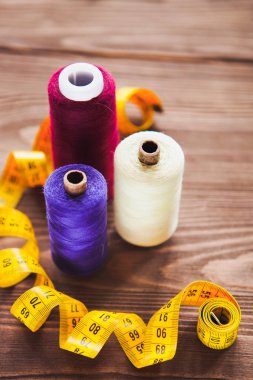 Makas, konu, tabloyla Vintage dikiş detayları uyarlanmış, yakın çekim