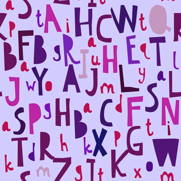 Nahtloses Muster mit Abc oder Alphabet. — Stockvektor