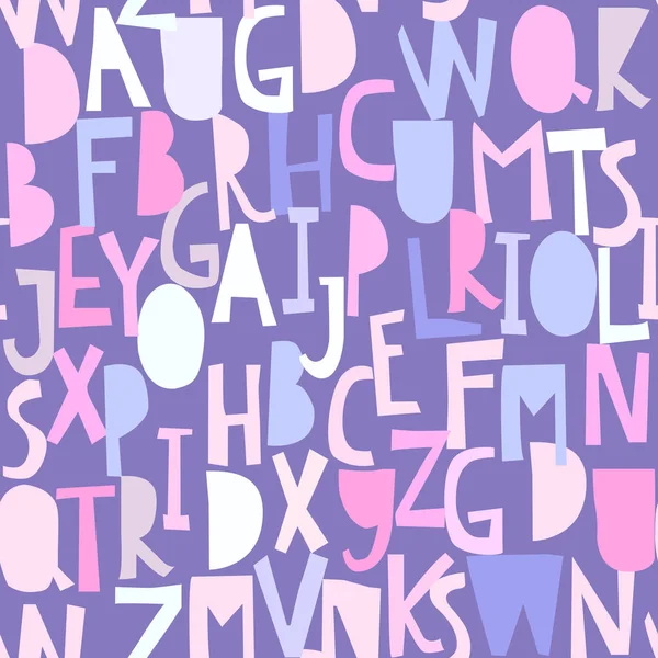 Nahtloses Muster mit Abc oder Alphabet. — Stockvektor