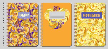 Kapak tasarımı için yazdırma dahil seamless modeli ile defter ve günlüğü.