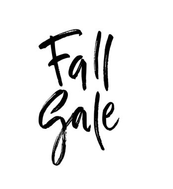 Sonbahar satış fırça yazı.