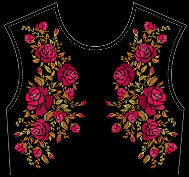 Moda çiçek nakış.