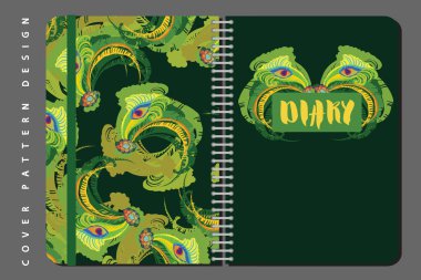 Kapak tasarımı için yazdırma dahil seamless modeli ile defter ve günlüğü.
