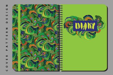 Kapak tasarımı için yazdırma dahil seamless modeli ile defter ve günlüğü.