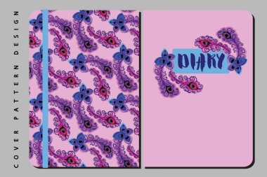 Kapak tasarımı için yazdırma dahil seamless modeli ile defter ve günlüğü.