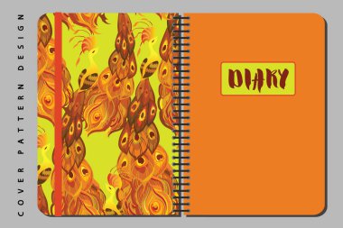 Defter ve günlüğü dahil seamls desenle kapak tasarımı için yazdırma. Copybooks broşür ve okul için. Vektör çizim hisse senedi vektör.