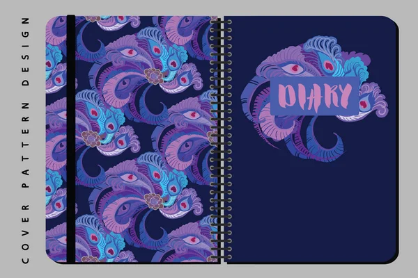 Kapak tasarımı için yazdırma dahil seamless modeli ile defter ve günlüğü.