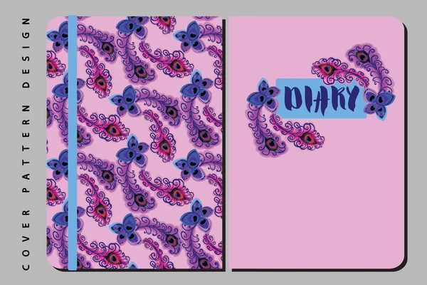 Kapak tasarımı için yazdırma dahil seamless modeli ile defter ve günlüğü.