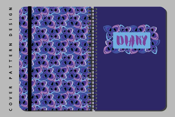 Kapak tasarımı için yazdırma dahil seamless modeli ile defter ve günlüğü.