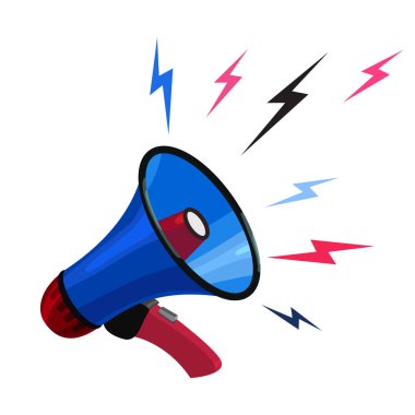 Mavi gerçekçi hoparlör