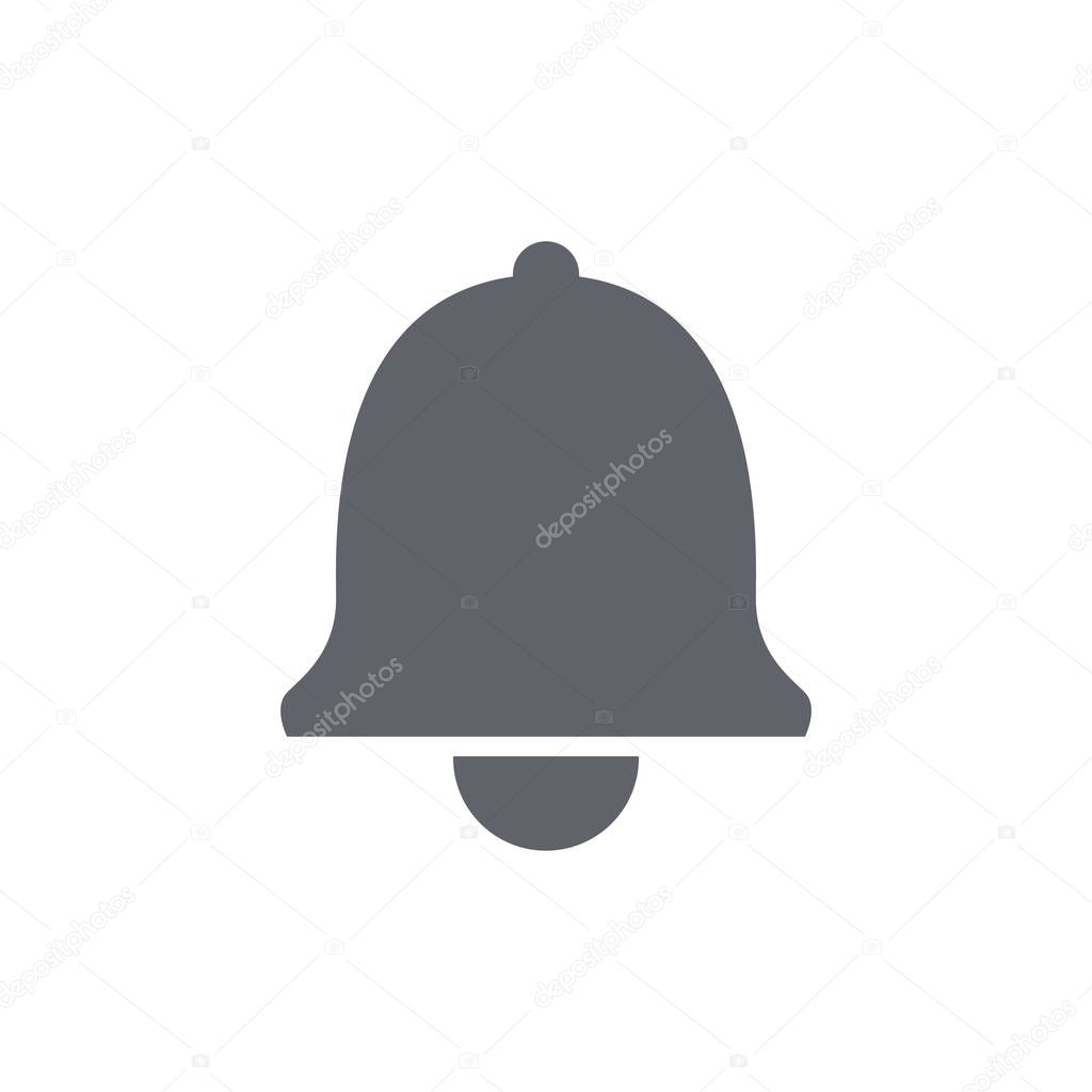 Bell icon in trendy flat style isolated on white background