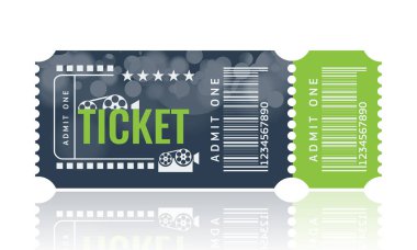 Sinema bilet örnek şablon tasarım. Trendy vektör.