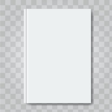 Vektör kitap kapağı yukarı alay etmek. Hazır şablon boş beyaz dikey tasarım şablonu.
