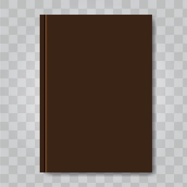 Обложка векторной книги. Темно-коричневый цвет. Готовый шаблон пустой белый вертикальный шаблон дизайна . — стоковый вектор