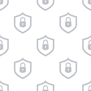 Vektör siber saldırı güvenlik desen kalkan ve kilit ile sorunsuz.