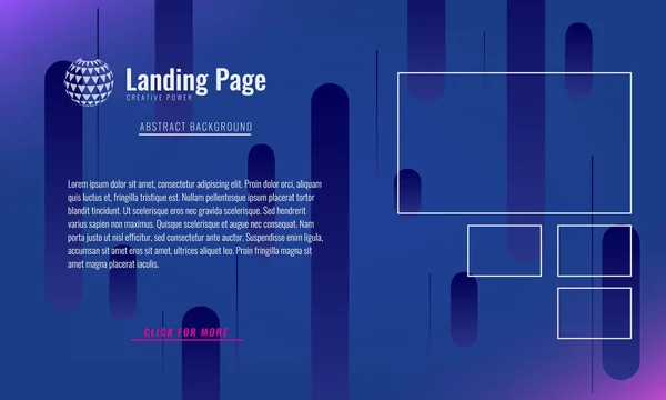 Trendy minimalistisches Cover-Design-Layout oder Landing Page Web-Design-Vorlage. Vektorgeometrische abstrakte Halbtonverläufe. — Stockvektor