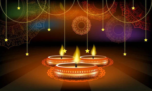 Διάνυσμα Φεστιβάλ Diwali πώληση αφίσας ή Φέιγ βολάν ή διαφήμιση πρότυπο διάταξης. — Διανυσματικό Αρχείο