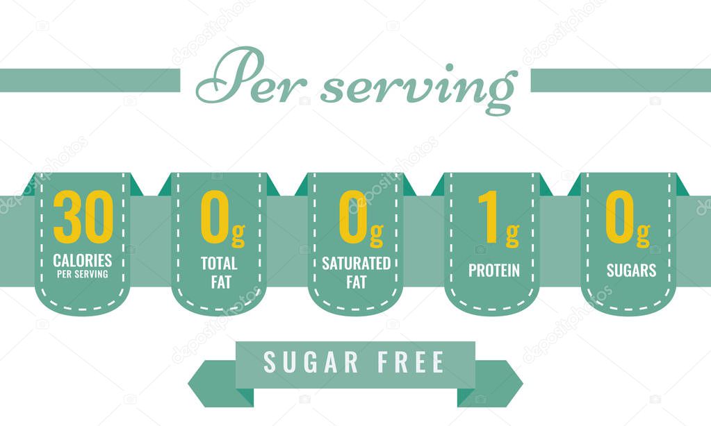 Nutrition Facts information label template for daily food diet. Vector illustration.