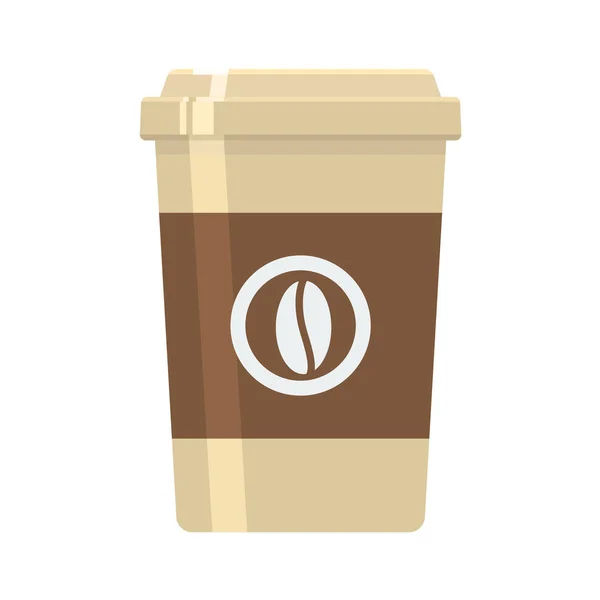 白い背景に分離されたプラスチック製のコーヒー カップ。ベクトル図. — ストックベクタ