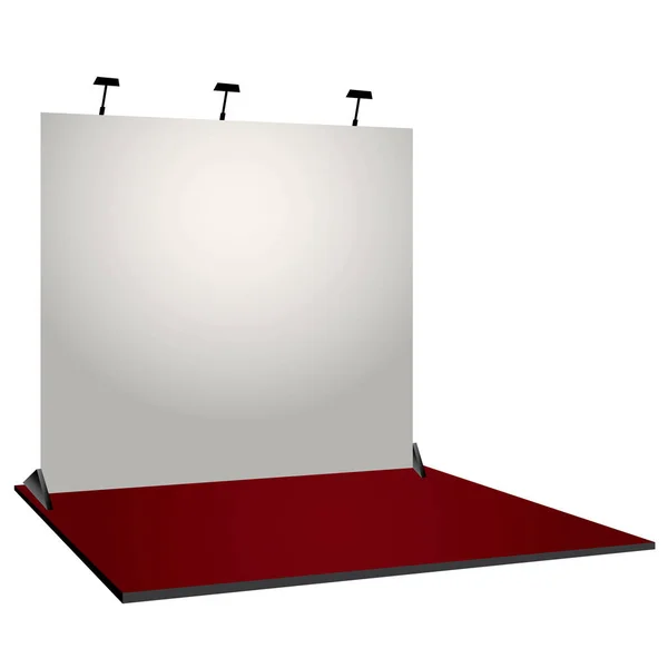 White simple exhibition stand design. Концепция фирменного стиля. Векторная иллюстрация . — стоковый вектор