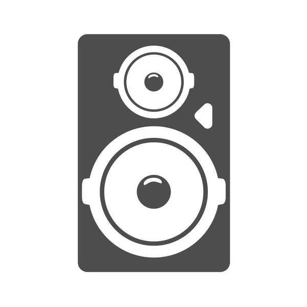 Impianto acustico alto nero o icona dell'altoparlante. Illustrazione vettoriale . — Vettoriale Stock