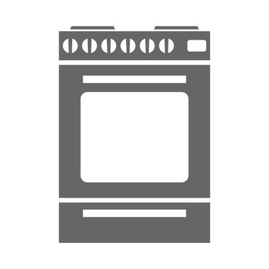 Gaz ocağı en az tarzı simgesiyle. Vektör çizim.