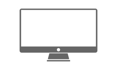 Modern Tv siluet simge. Yüksek detaylı vektör çizim.