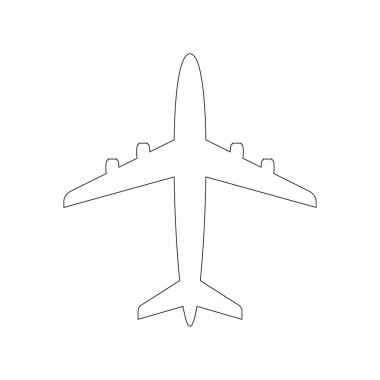 Vektör uçak hat sanat tarzı ile. Vektör çizim.