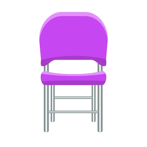 Chaise violette avec design de couleur plate et unie. Illustration vectorielle . — Image vectorielle