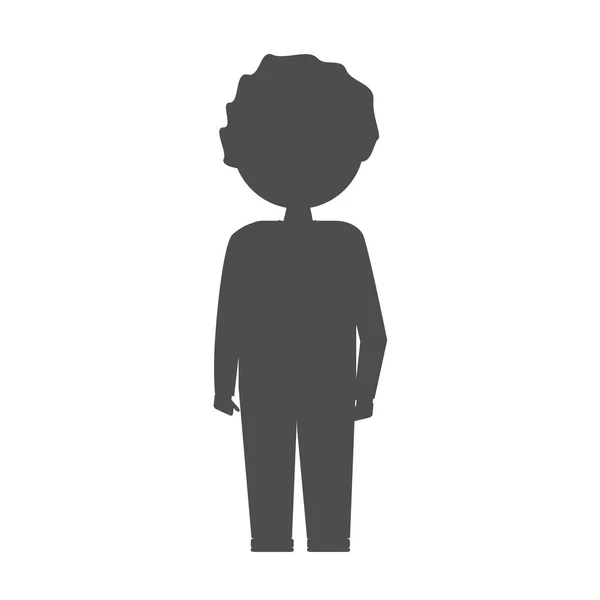 Petite icône garçon dans un style de couleur plate et unie. Illustration vectorielle . — Image vectorielle
