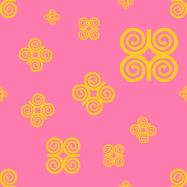 Tevazu için kesintisiz güç veya wisdowm adinkra sembol sembolü. Afrika kabile simgesi. Vektör desen çizim.